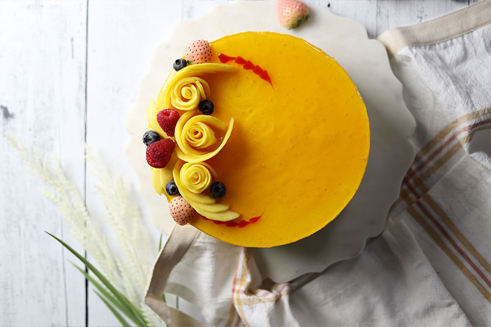Image of No-Bake Mango Passionfruit Cheesecake 