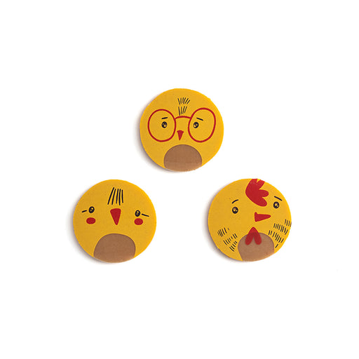 Blonde Chocolate Coins with Chick Face Designs 