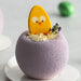 Delicate Purple Entremet Nest Topped with Chick Decor