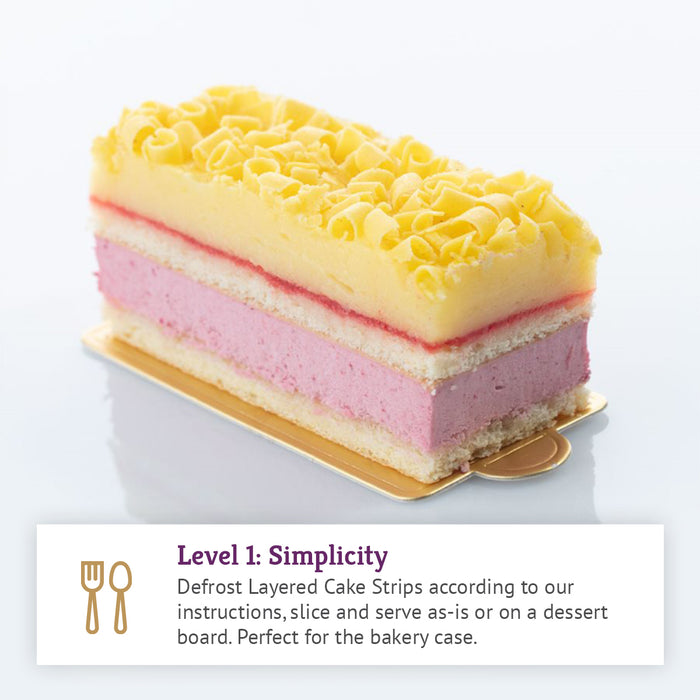 IcEscape Lemon Raspberry Layered Cake Strip Slice