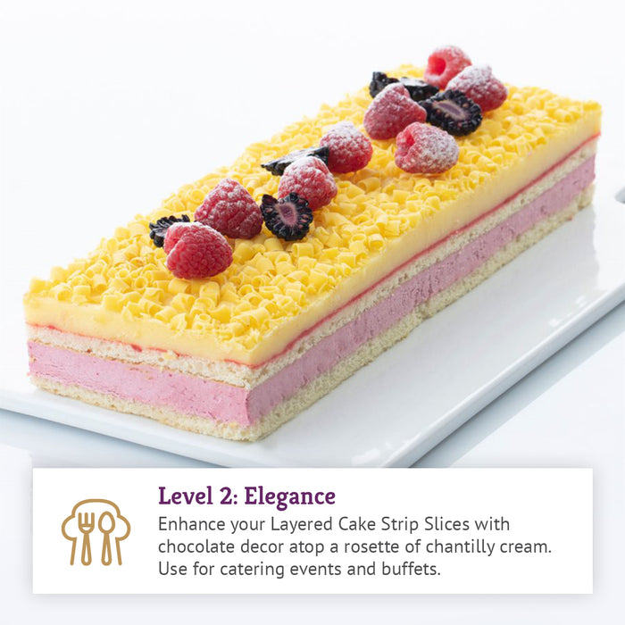 IcEscape Lemon Raspberry Layered Cake Strip with Berry Decor