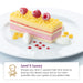 IcEscape Lemon Raspberry Layered Cake Strip Plated Slice