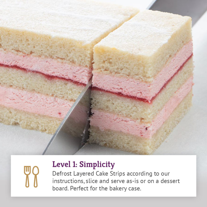 IcEscape Vegan Strawberry Shortcake Layered Cake Strip Slice