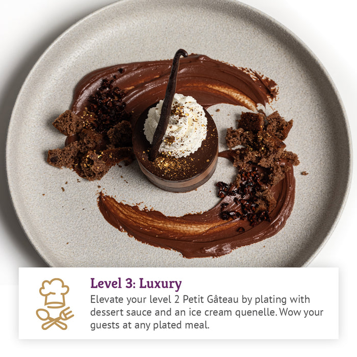 IcEscape Signature Belgian Chocolate Petit Gâteau Plated Luxuriously