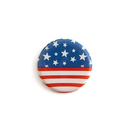 USA Flag Round White Chocolate Decoration