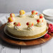 Vanilla Cheesecake Topped with Hollow Molded White Chocolate Easter Eggs