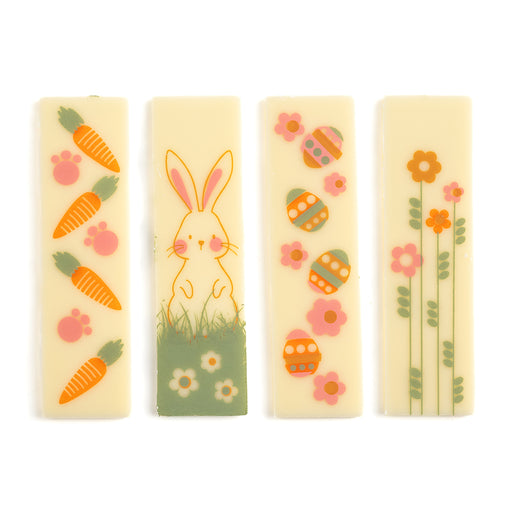 Set of Four White Chocolate Easter Plaques