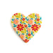 White Chocolate Heart Decor with Floral Pattern
