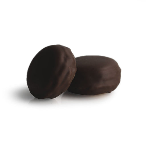 dark chocolate enrobed chocolate macaron