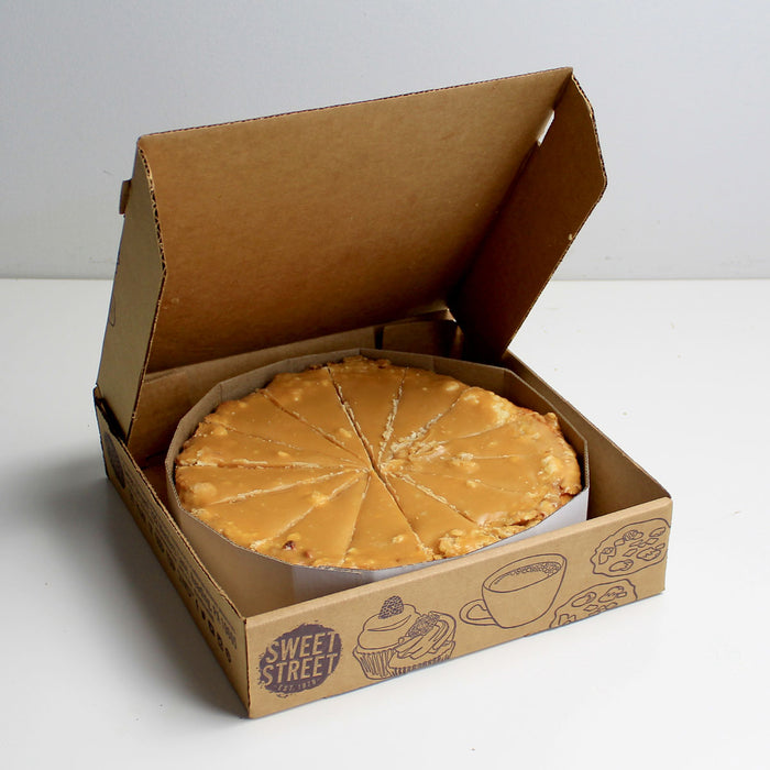 sweet street caramel apple pie inside box