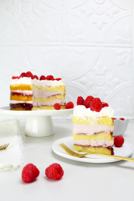 Raspberry Vanilla Layer Cake