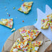 Pineapple Flavored White Chocolate Coating with Rainbow Sprinkes and Confetti