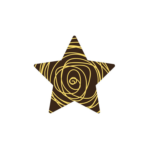 Scribble Star-Gold Chocolate Decor detail