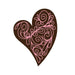 Scroll Heart Chocolate Decor detail