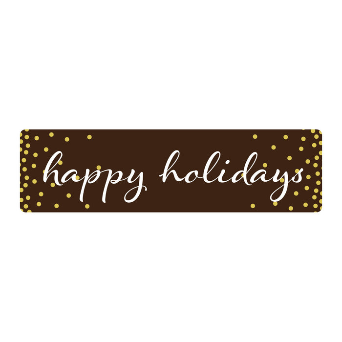 "Happy Holidays" Plaquette Natural (Seasonal)