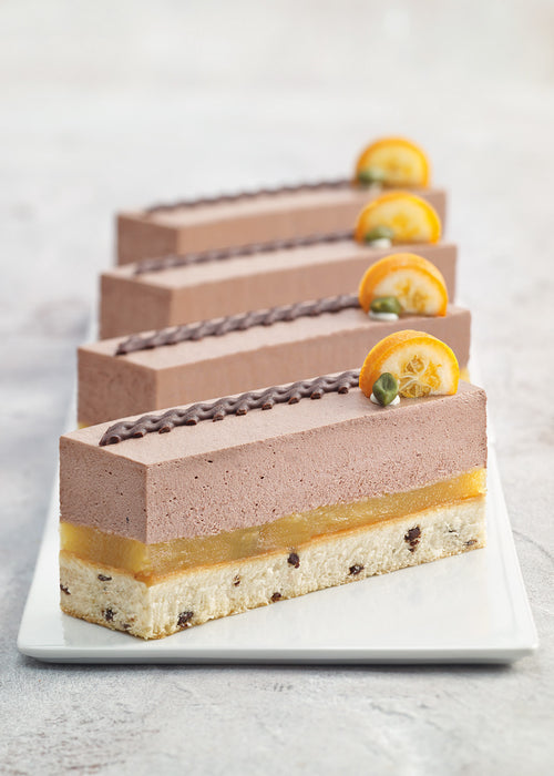 Chocolate Mousse Cake with Kumquat Gelee