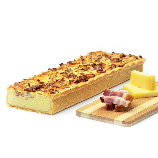 Lorraine quiche with cheese and meat