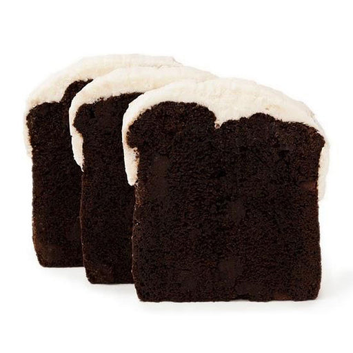 iced double chocolate pound cake slices