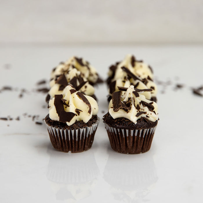Mini Black & White Cupcakes