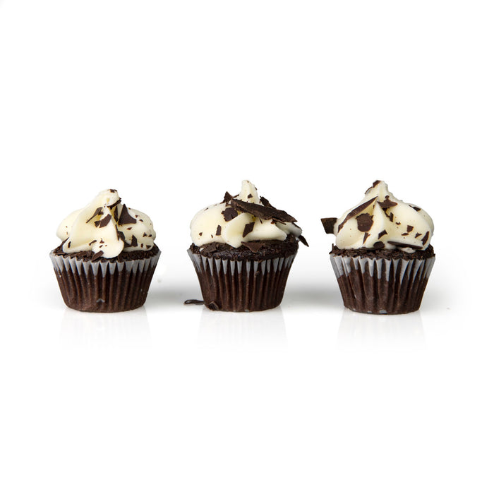 Mini Black & White Cupcakes